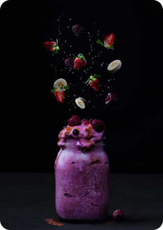 shake de frutas vermelhas